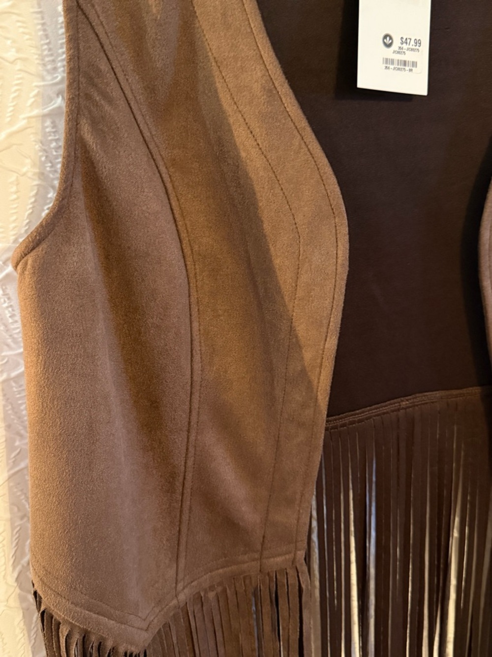 Western Boho Outfit Bundle 🤎 Fringe Vest & Lucky Brand Boot cut Jeans - Picture 4 of 16